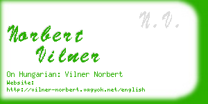 norbert vilner business card